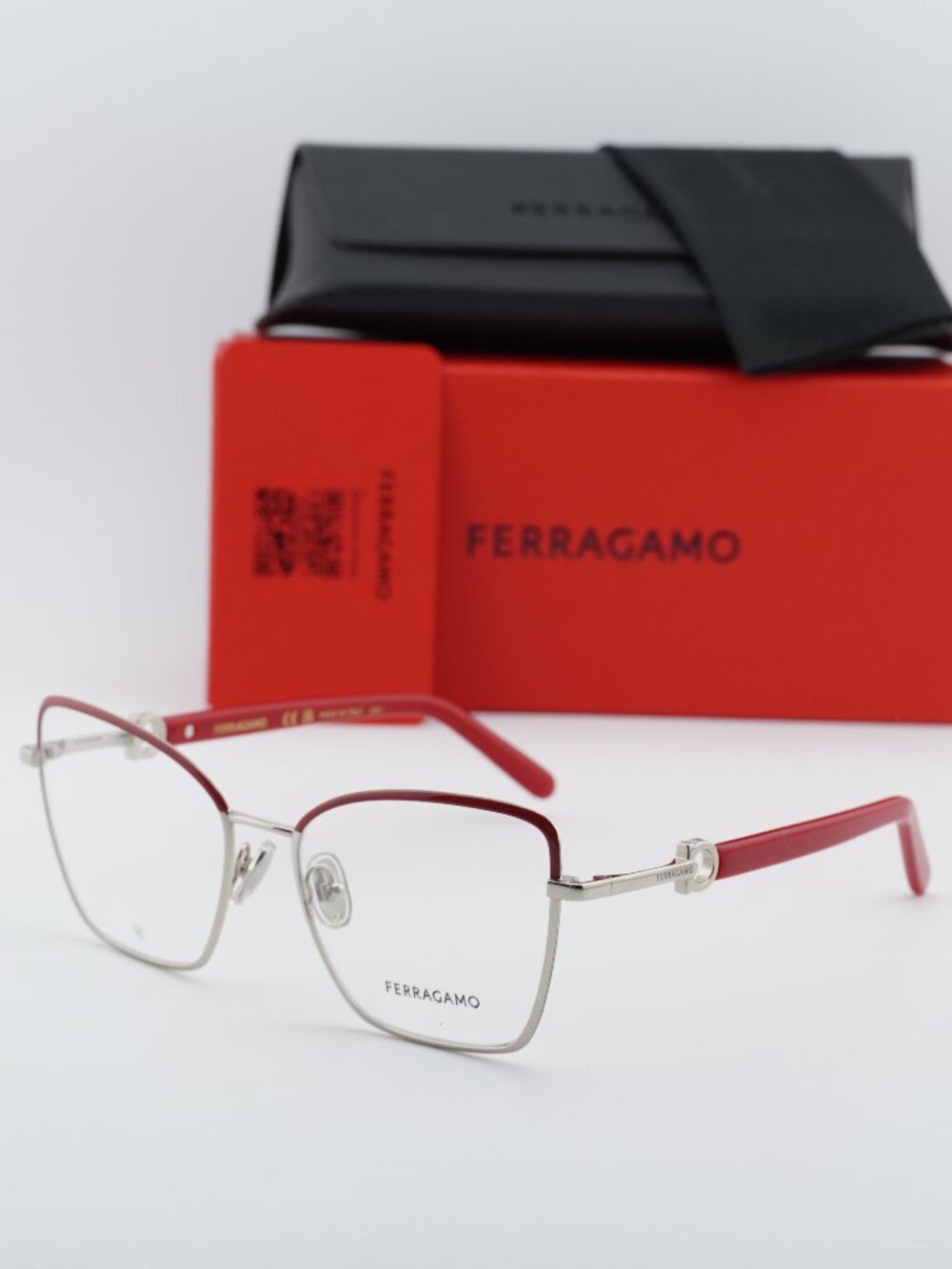 Salvatore Ferragamo SF2223N 744 Women Butterfly Eyeglasses 54mm – Burgundy